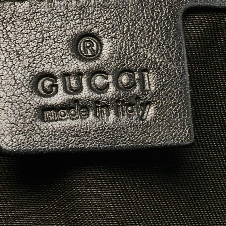 Pre Owned Gucci Black/Grey GG Crystal Canvas and Leather Medium Joy Tote
