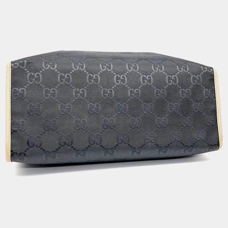 Pre Owned Gucci Grey Canvas and Leather Off the Grid Tote Bag