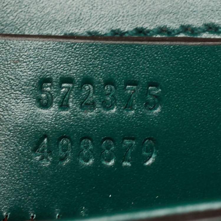 Pre Owned Gucci Green Leather Zumi Top Handle Bag