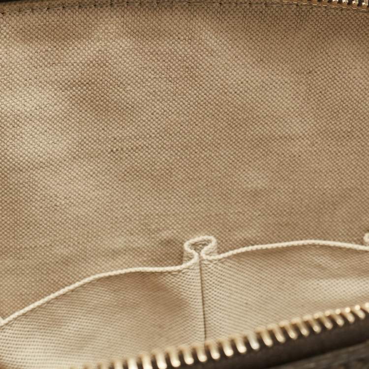 Pre Owned Gucci Dark Brown Guccissima Leather Catherine Dome Satchel