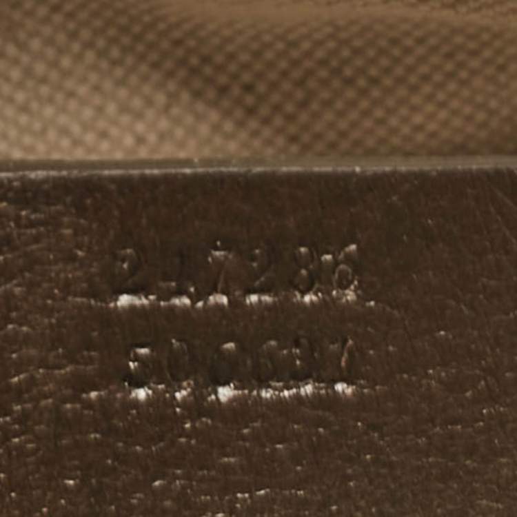 Pre Owned Gucci Dark Brown Guccissima Leather Catherine Dome Satchel