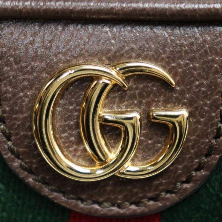 Pre Owned Gucci Beige/Ebony Ophidia Shoulder Bag