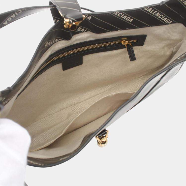 Pre Owned Gucci Leather Black White Jackie 1961 Shoulder Bag