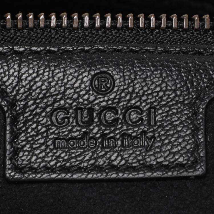 Pre Owned Gucci Black Leather Aphrodite Hobo