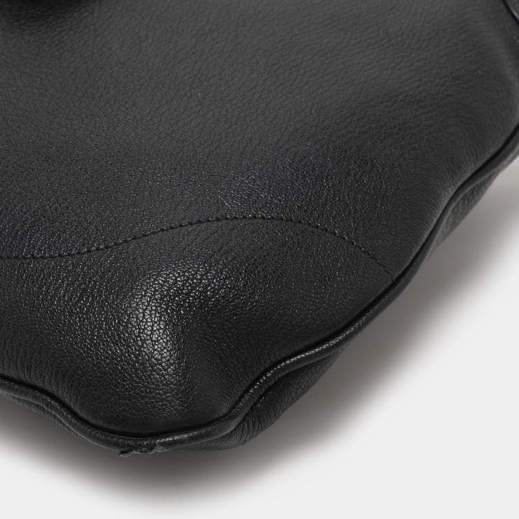 Pre Owned Gucci Black Leather Aphrodite Hobo