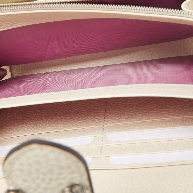 Pre Owned Gucci Off White Leather Mini Dionysus Wallet on Chain 