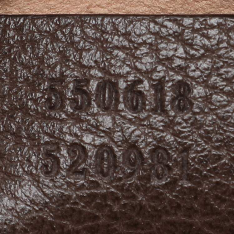 Pre Owned Gucci Brown/Beige GG Supreme Canvas and Leather Mini Ophidia Round Bag