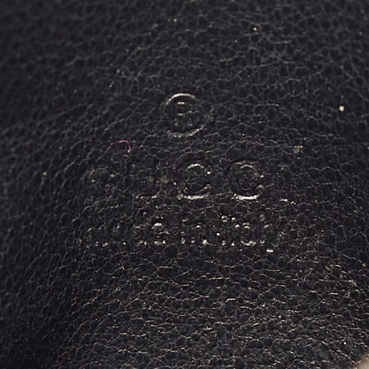 مملوكة مسبقًا Gucci Metallic GG Imprime Canvas and Leather Card Case