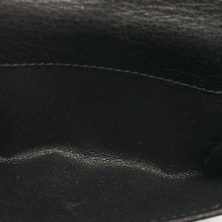 Pre Owned Gucci Black GG Canvas and Leather Charlotte French Wallet