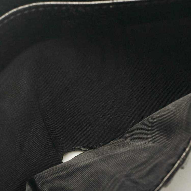 Pre Owned Gucci Black GG Canvas and Leather Charlotte French Wallet