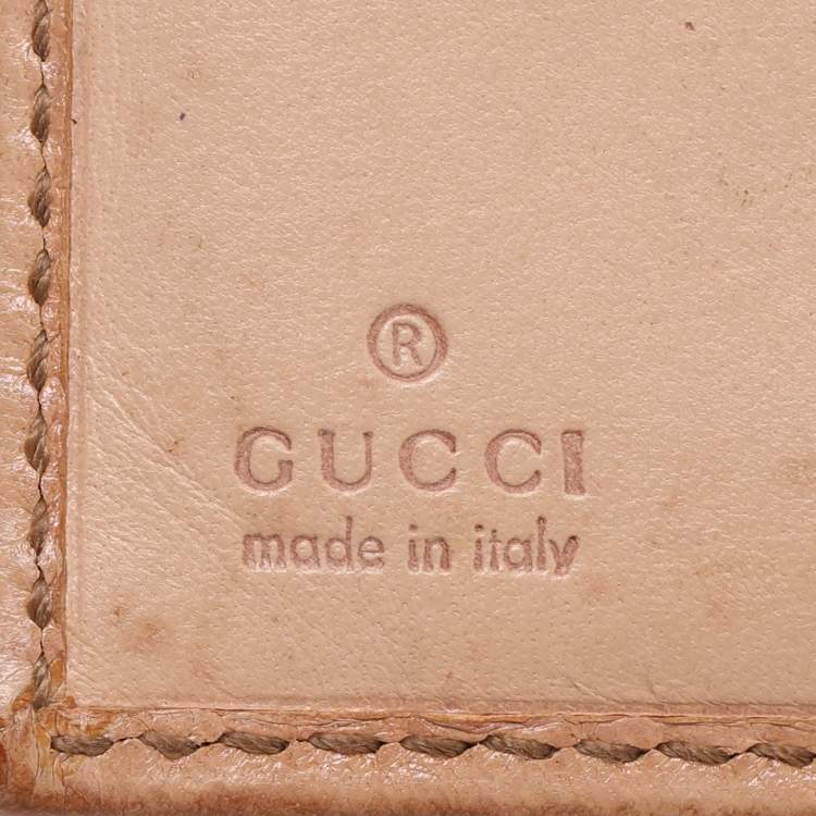 Pre Owned Gucci Multicolor Canvas and Leather Horsebit Trifold Wallet