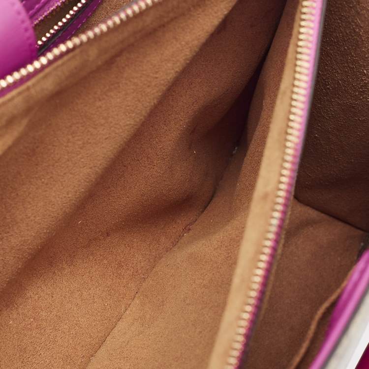 Pre Owned Gucci Tricolor GG Supreme Canvas and Leather Top Handle Bag
