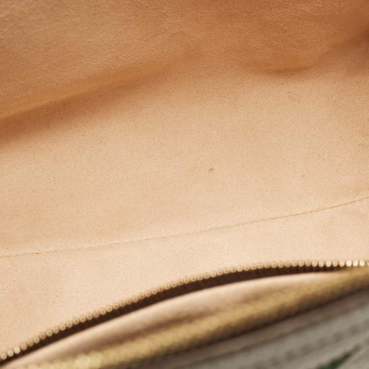 Pre Owned Gucci Beige/Ebony GG Supreme Canvas and Leather Medium Ophidia Tote