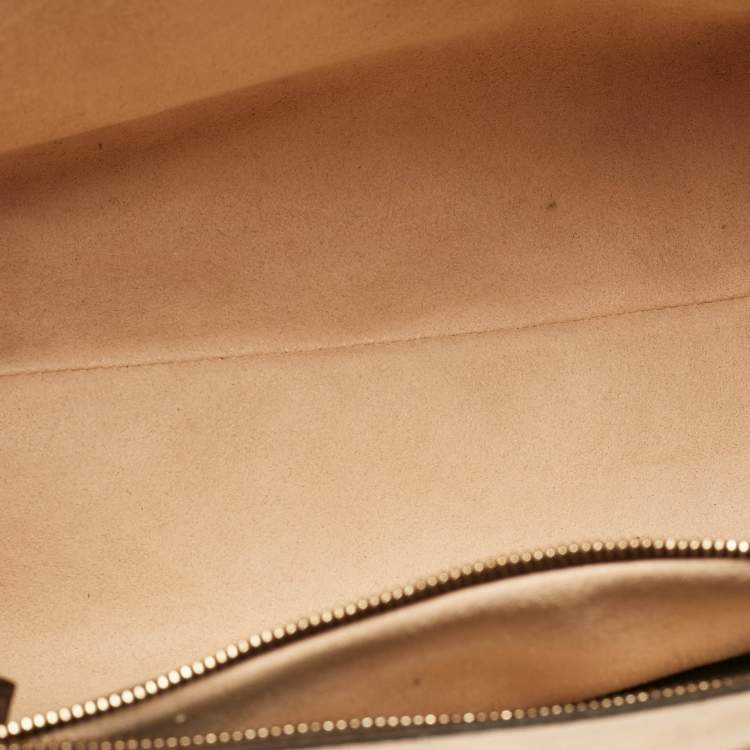 Pre Owned Gucci Beige/Ebony GG Supreme Canvas and Leather Medium Ophidia Tote