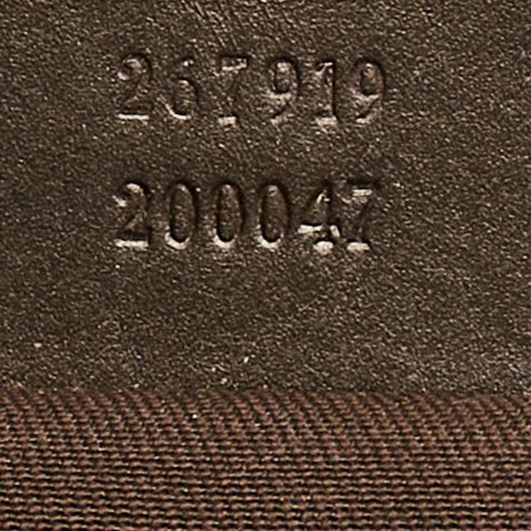 Pre Owned Gucci Dark Brown/Beige GG Supreme Canvas Document Portfolio Case 