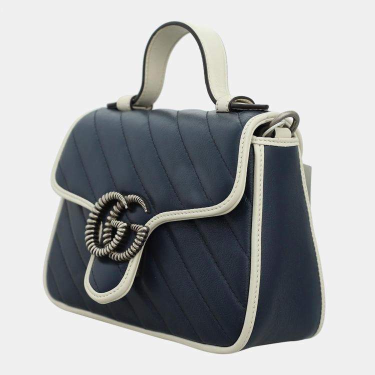 Pre Owned Gucci Mini Marmont Top Handle Bag