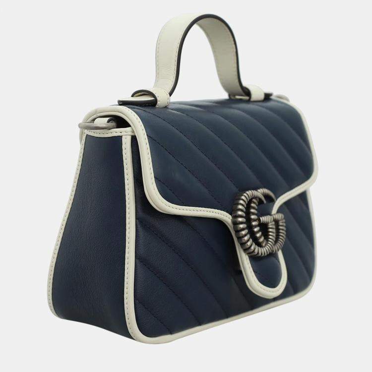Pre Owned Gucci Mini Marmont Top Handle Bag