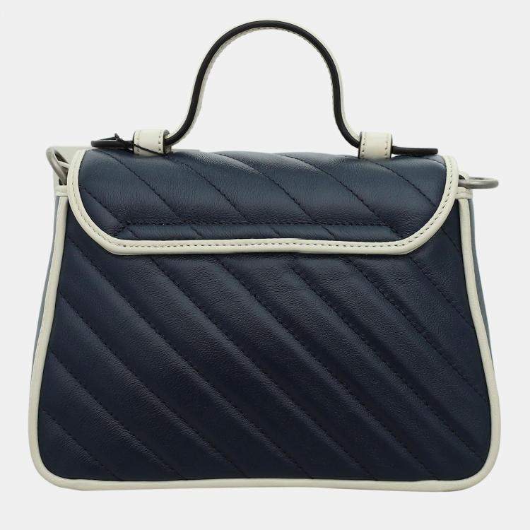 Pre Owned Gucci Mini Marmont Top Handle Bag