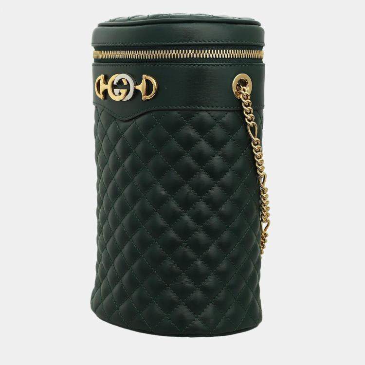 Pre Owned Gucci Zumi Medium Leather Cylinder Shoulder Bag