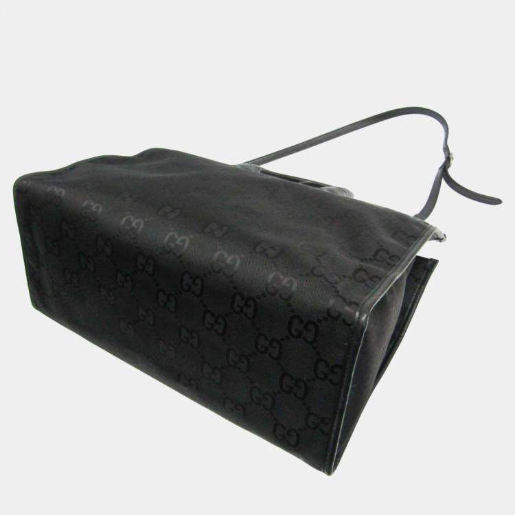 Pre Owned Gucci Black Leather, Nylon Off The Grid  Tote Bag