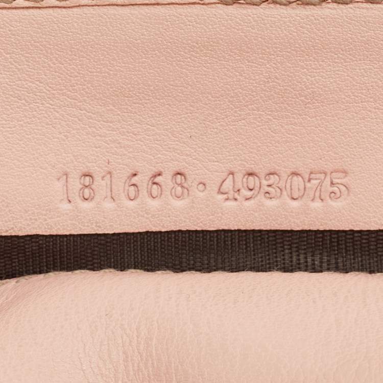 Pre Owned Gucci Beige/Pink GG Canvas and Leather Web Flap Continental Wallet