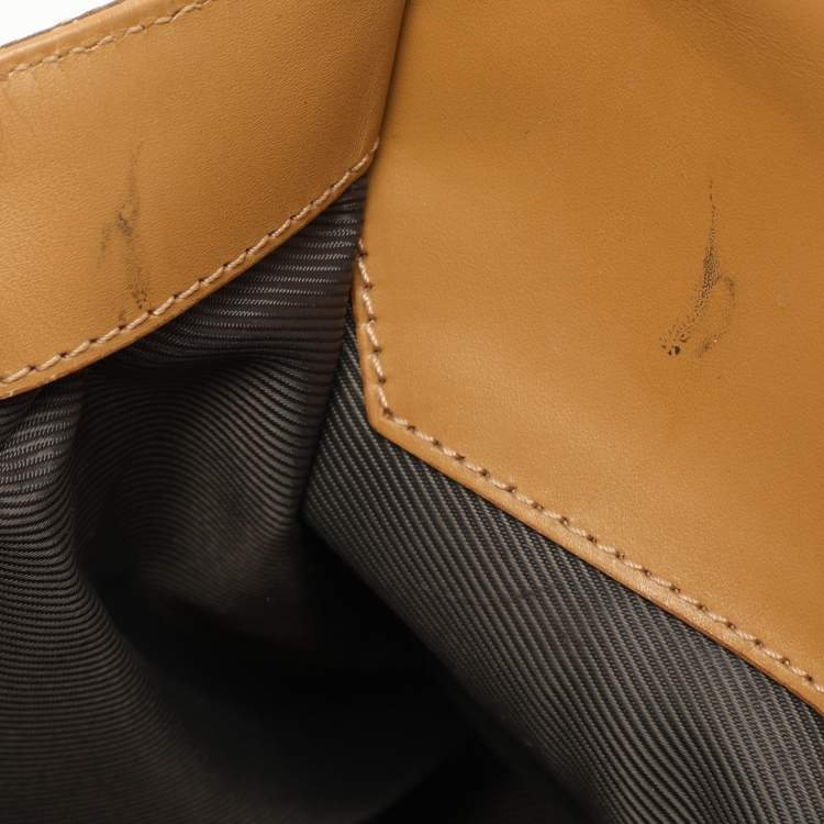 Pre Owned Gucci Beige/Tan GG Canvas and Leather Jackie Bardot Hobo