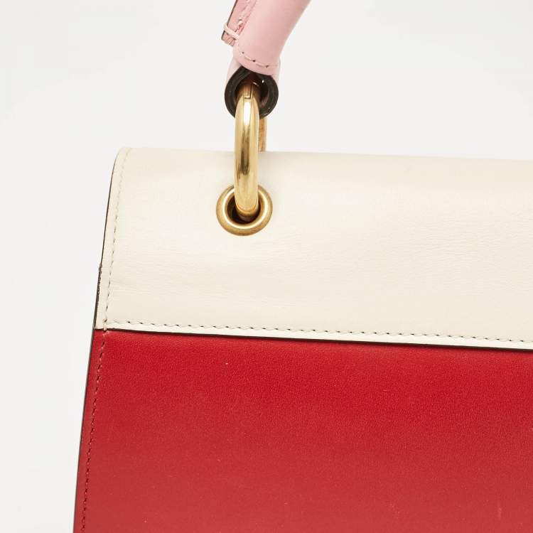 Pre Owned Gucci Multicolor Leather Small Queen Margaret Top Handle Bag