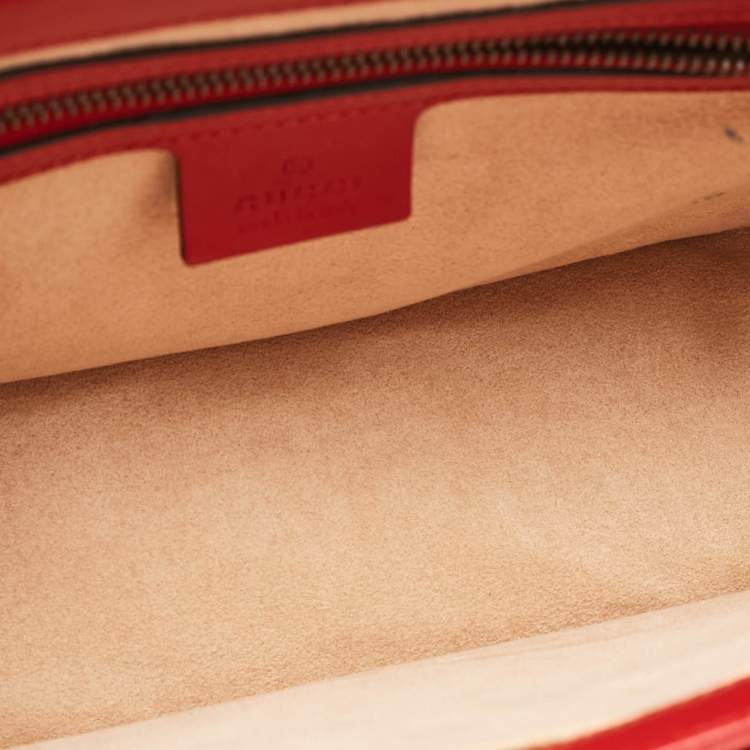 Pre Owned Gucci Multicolor Leather Small Queen Margaret Top Handle Bag