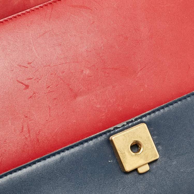 Pre Owned Gucci Multicolor Leather Small Queen Margaret Top Handle Bag