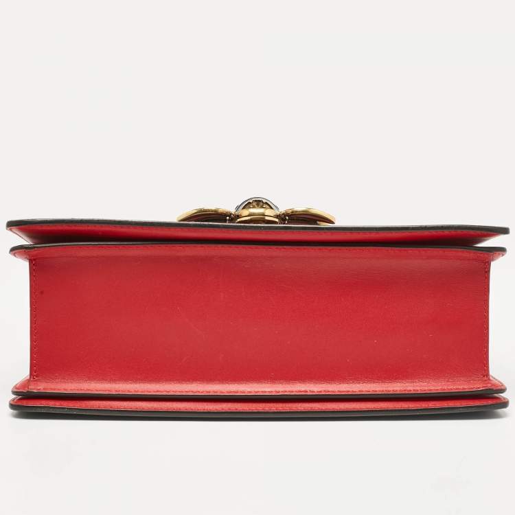 Pre Owned Gucci Multicolor Leather Small Queen Margaret Top Handle Bag