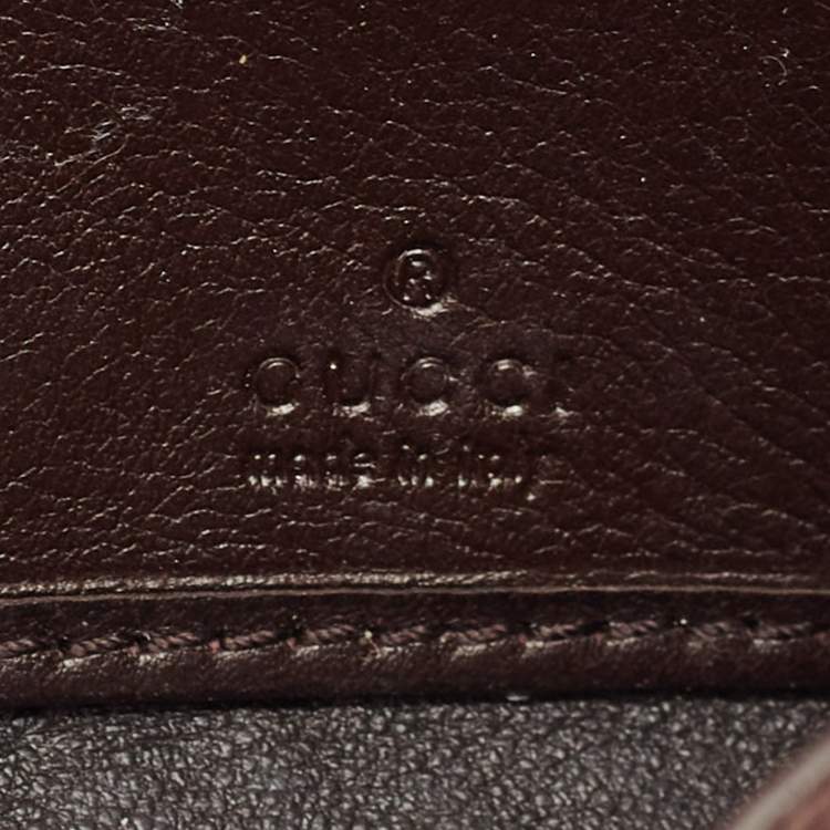 Pre Owned Gucci Dark Brown Guccissima Leather Interlocking G Continental Wallet