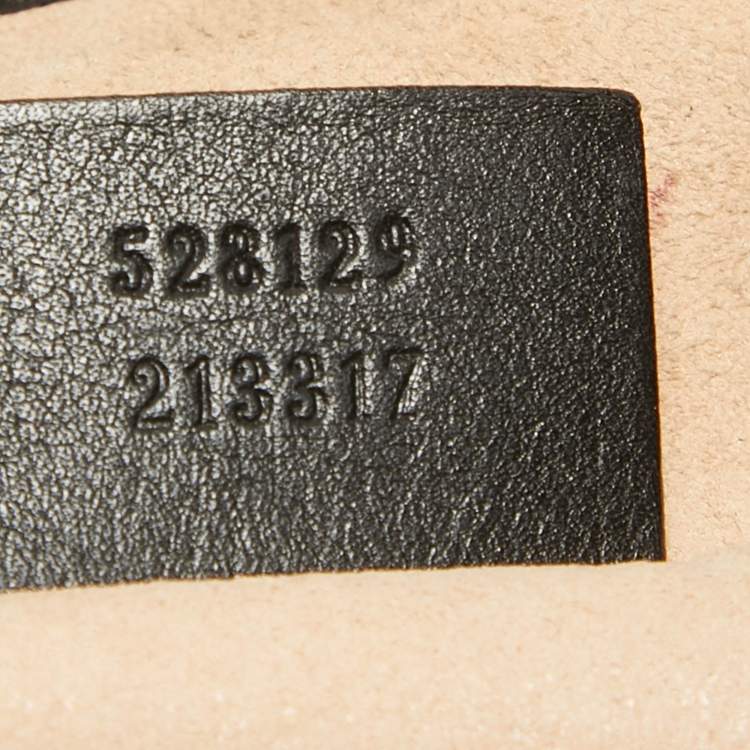 Pre Owned Gucci Black Matelassé Leather GG Marmont Drawstring Backpack