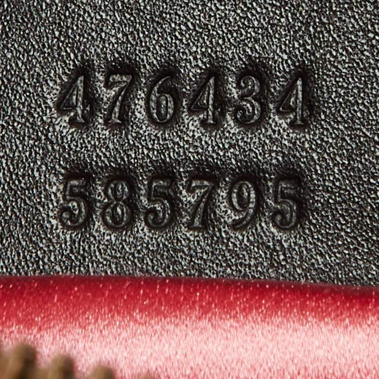 Pre Owned Gucci Black/White Matelassé Leather GG Marmont Belt Bag