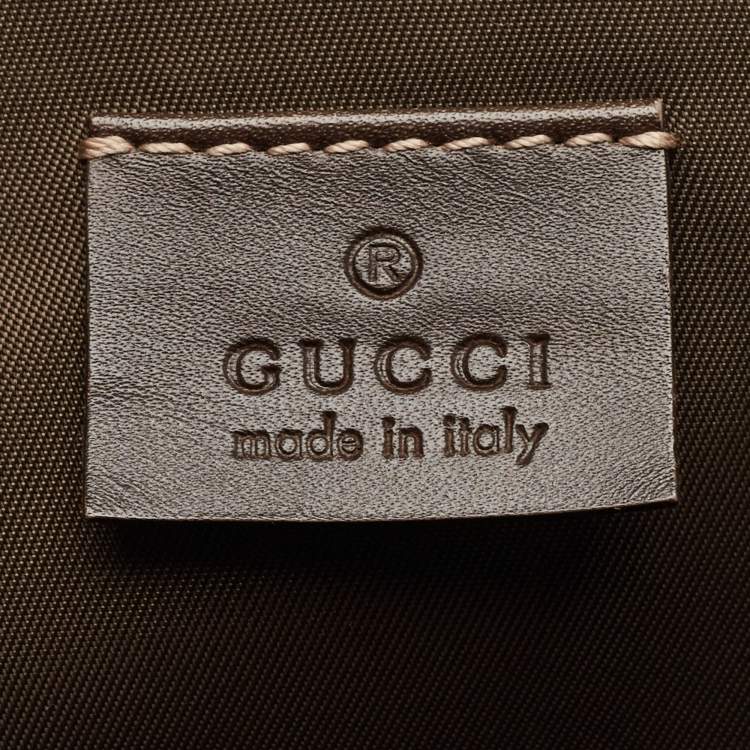 Pre Owned Gucci Beige/Brown GG Supreme Canvas and Leather Diaper Messenger Bag