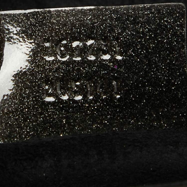Pre Owned Gucci Dark Green Patent Leather Romy Clutch