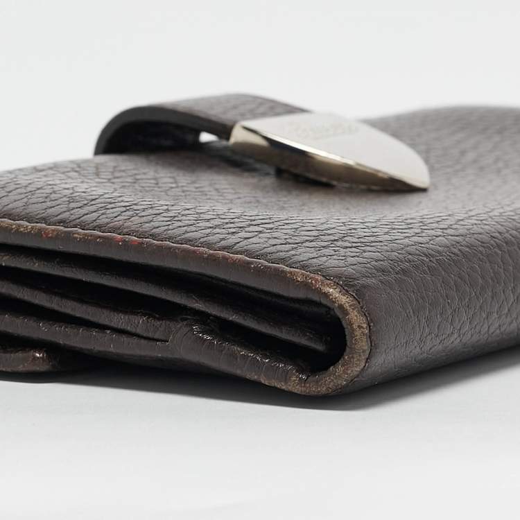 مملوكة مسبقًا Gucci Brown Leather Signoria Continental Wallet