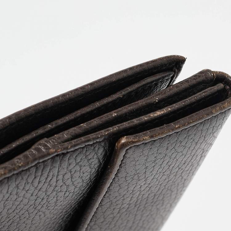 مملوكة مسبقًا Gucci Brown Leather Signoria Continental Wallet