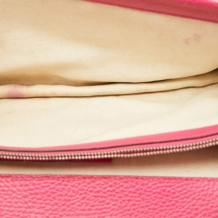 Pre Owned Gucci Pink Leather Small Guccify Pearl Embellished Dionysus Shoulder Bag
