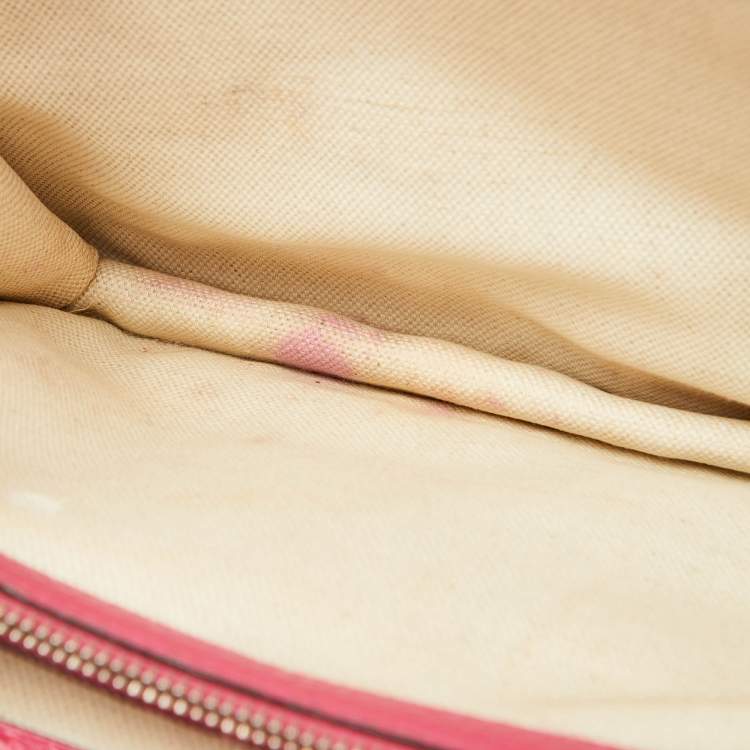 Pre Owned Gucci Pink Leather Small Guccify Pearl Embellished Dionysus Shoulder Bag