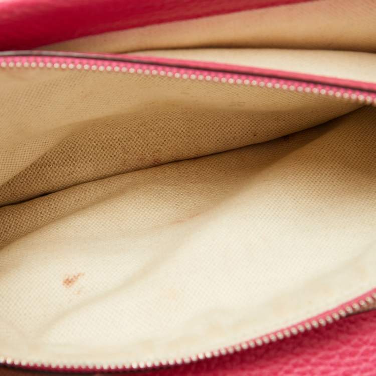 Pre Owned Gucci Pink Leather Small Guccify Pearl Embellished Dionysus Shoulder Bag