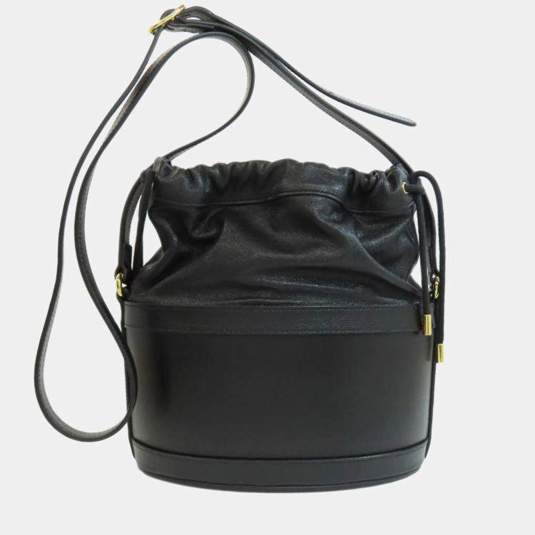 Pre Owned Gucci Leather Horsebit Bucket Shoulder Bag