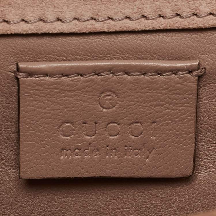 Pre Owned Gucci Beige Microguccissima Patent Leather Broadway Clutch