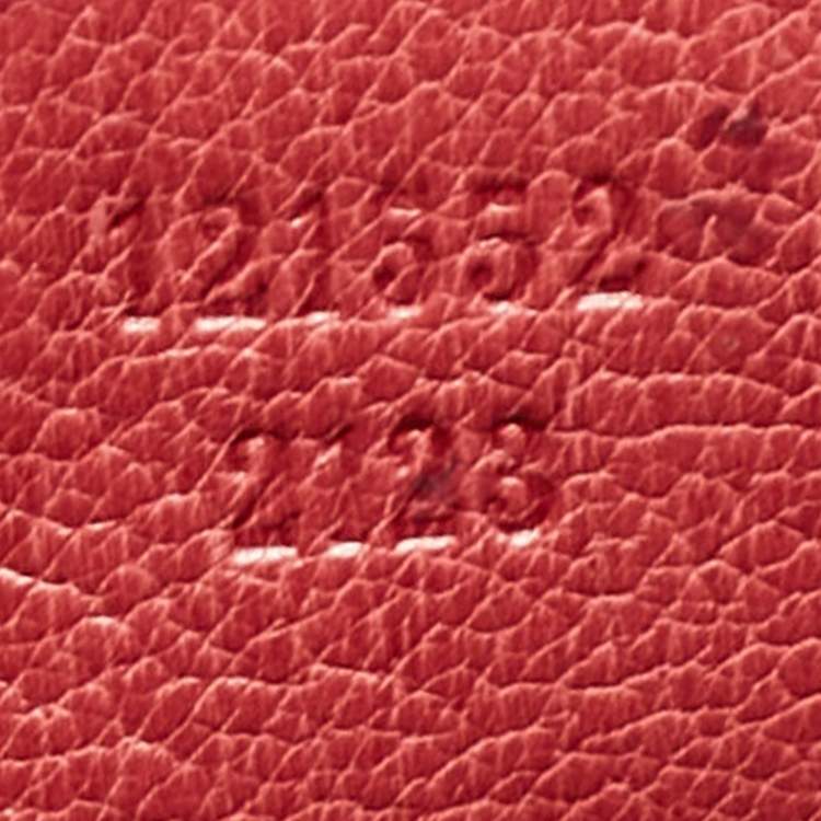 Pre Owned Gucci Dark Red Leather Blondie Logo Hobo