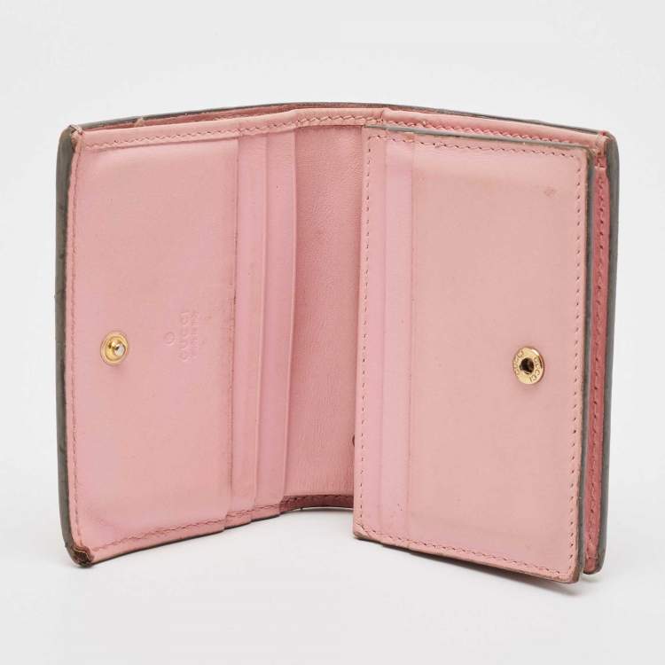 مملوكة مسبقًا Gucci Multicolor Leather Stripe Queen Margaret Card Case