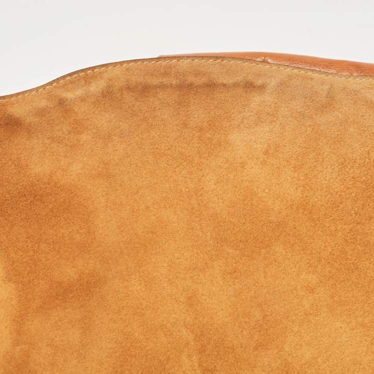 Pre Owned Gucci Brown Leather Tattoo Heart Tribeca Messenger Flap Bag