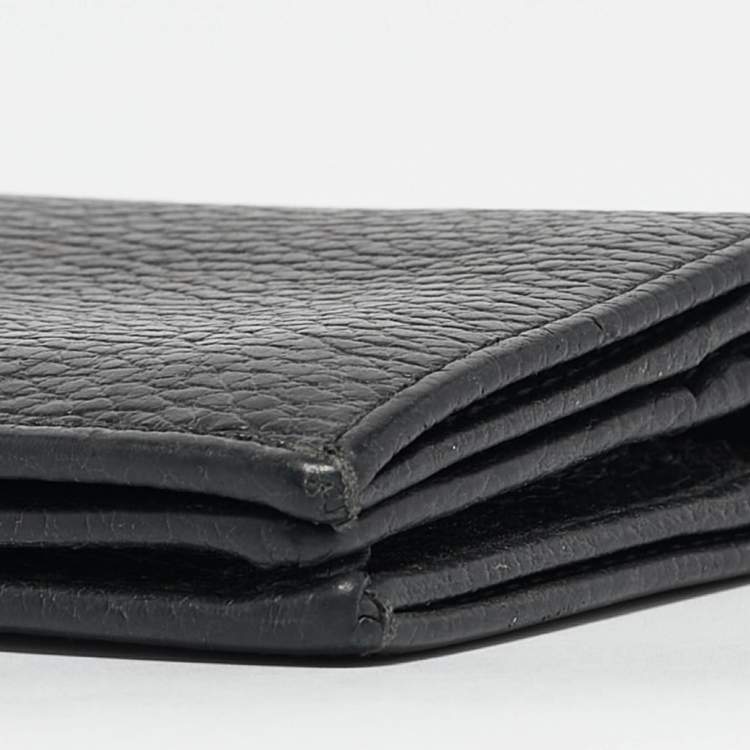Pre Owned Gucci Black Leather GG Marmont Card Case