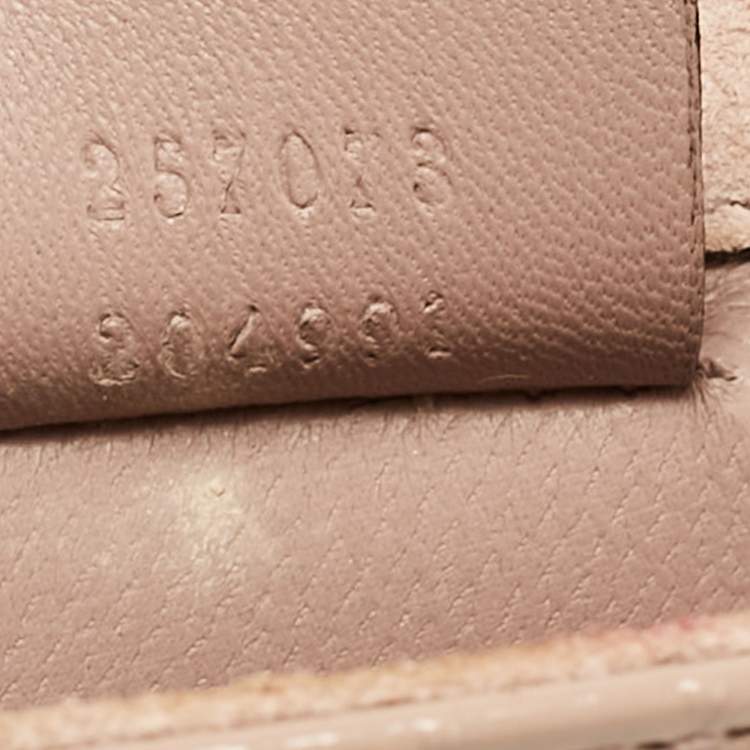 Pre Owned Gucci Beige Microguccissima Patent Leather Broadway Clutch