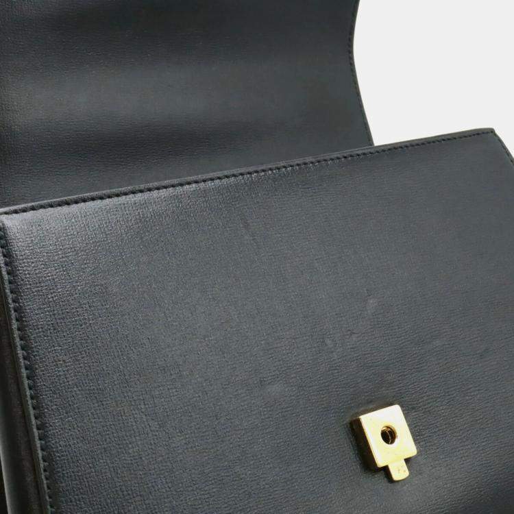 Pre Owned Gucci Black Leather Horsebit 1955 Medium Bag