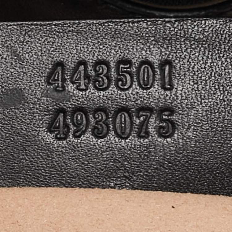Pre Owned Gucci Black Matelasse Leather Medium GG Marmont Open Top Shoulder Bag 