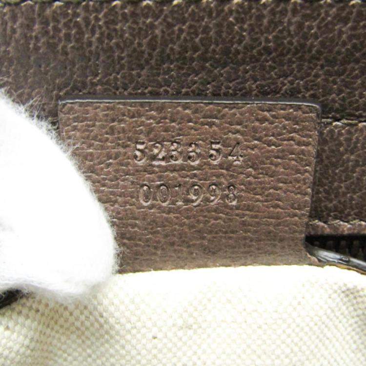 Pre Owned Gucci Beige Brown Medium GG Supreme Shoulder Bag